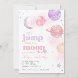 Jump TWO the Moon Birthday Einladung