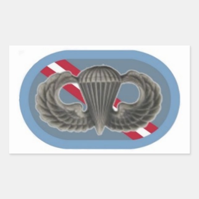 Jump Wings sur 1er Bn 143e Inf Oval Stickers (Devant)