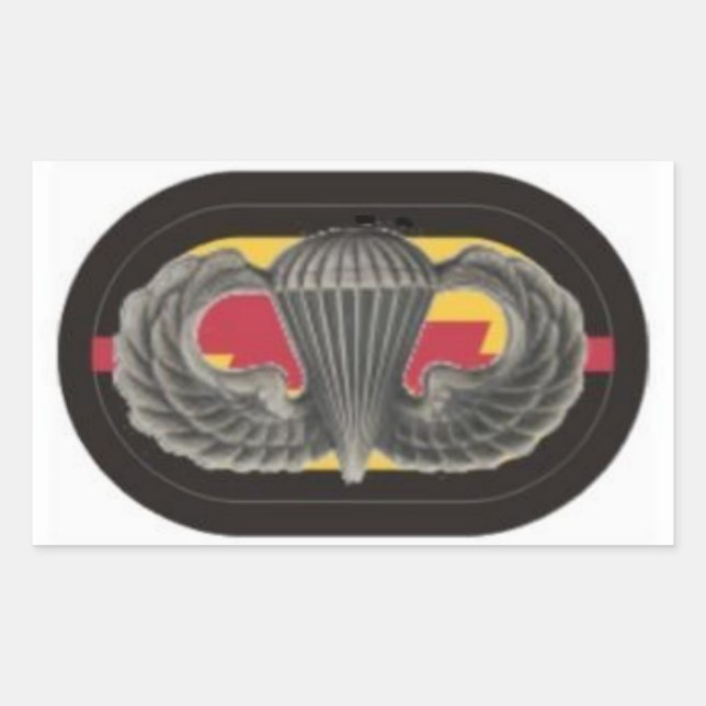 Jump Wings sur 1st Bn RANGER Stickers Oval (Devant)