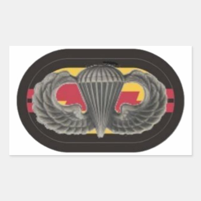 Jump Wings sur 2nd Bn RANGER Stickers Oval (Devant)
