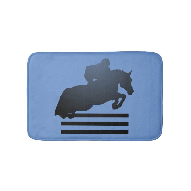 Jumper Clearing an Hindernis. Badematte (Vorderseite)