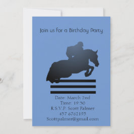 Jumper Clearing an Hindernis. Einladung