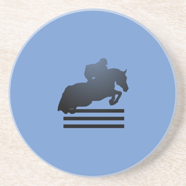 Jumper Clearing an Hindernis. Getränkeuntersetzer (Vorne)