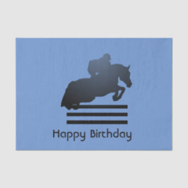 Jumper Clearing an Hindernis. Seidenpapier