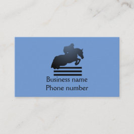 Jumper Clearing an Hindernis. Visitenkarte