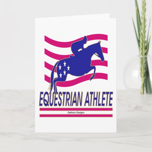 Jumper Equestrian Athlete Card Karte (Vorderseite)