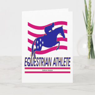 Jumper Equestrian Athlete Card Karte