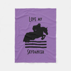 Jumper-Silhouette für Pferdefreunde anzeigen Fleecedecke