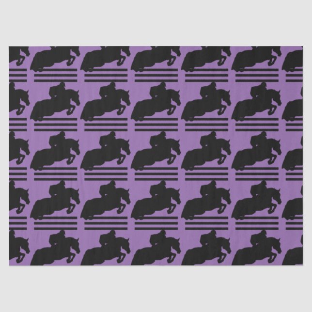 Jumper-Silhouette für Pferdefreunde anzeigen Seidenpapier (Vorderseite)