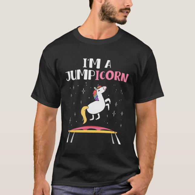 Jumpicorn Unicorn Trampoline Trampolining Workout  T-Shirt (Vorderseite)
