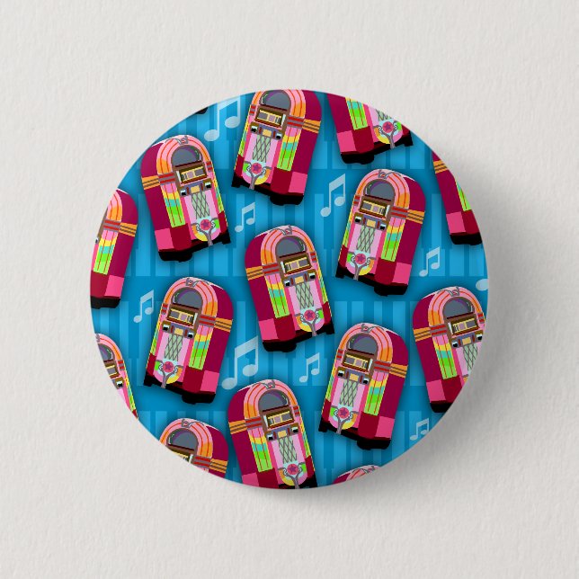 Jumpin NeonMusikautomat-Muster Button (Vorderseite)