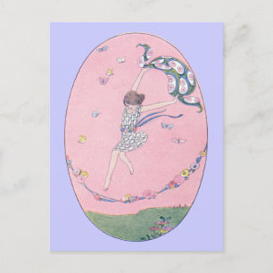 Jumping a Blume Rope Postkarte