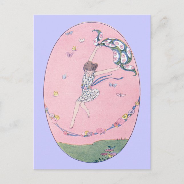 Jumping a Blume Rope Postkarte (Vorderseite)