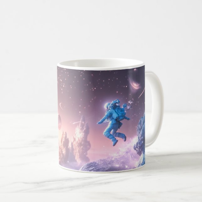 Jumping Astronaut Kaffeetasse (VorderseiteRechts)