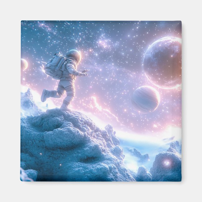 Jumping Astronaut Magnet (Vorne)