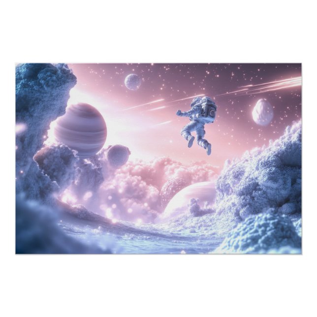 Jumping Astronaut Poster (Vorderseite)