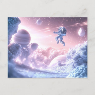 Jumping Astronaut Postkarte