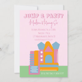 Jumping Bouncing Party Bounce House Geburtstag Pin Einladung