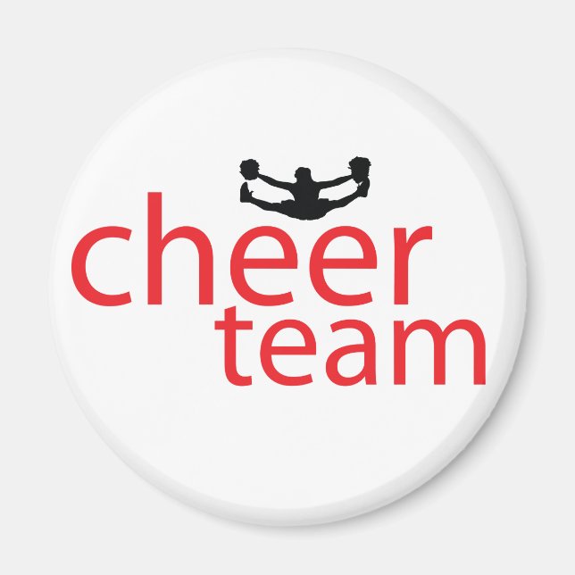 Jumping Cheerleader Team Gear Magnet (Vorne)