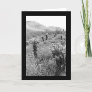 Jumping Cholla Cactus Wüste Foto Grußkarten Karte