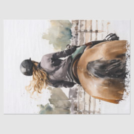 Jumping Eventing Horse Decoupage anzeigen Seidenpapier