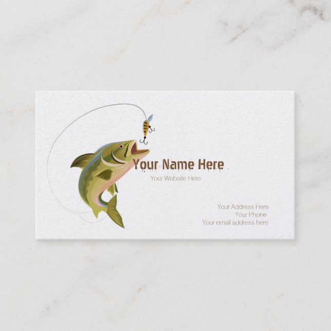 Jumping Fish Custom Business Card Visitenkarte (Vorderseite)