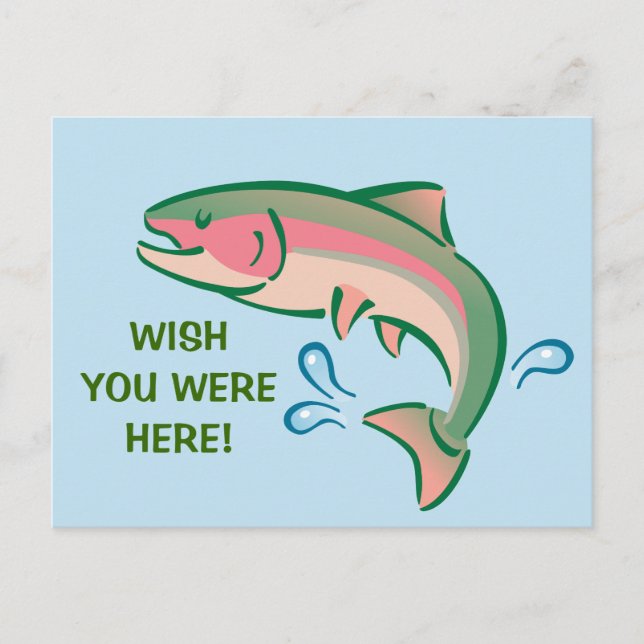 Jumping Fish Postkarte (Vorderseite)