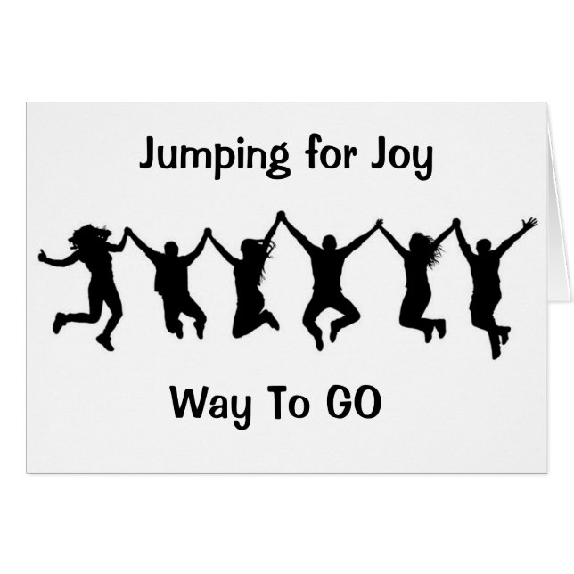 JUMPING FOR "JOY" FOR "YOU" GRATULALALATIONS (Vorderseite (Horizontal))
