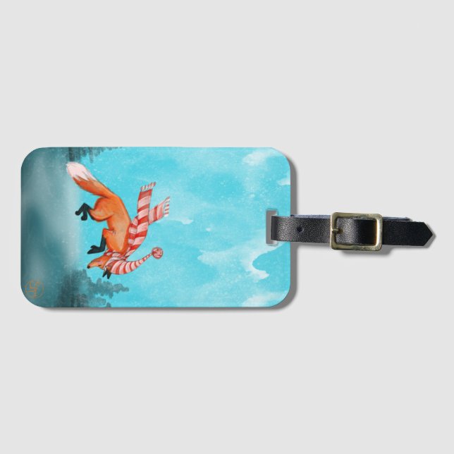 Jumping Fox Luggage Tag Gepäckanhänger (Vorderseite (Horizontal))