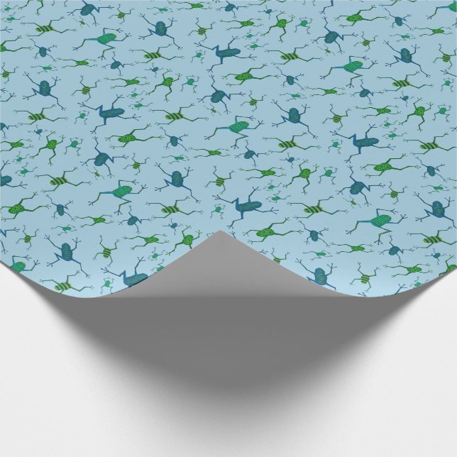 Jumping Frogs Dinner Napkin Geschenkpapier (Ecke)