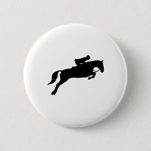 Jumping Galloping Running Pferd Button