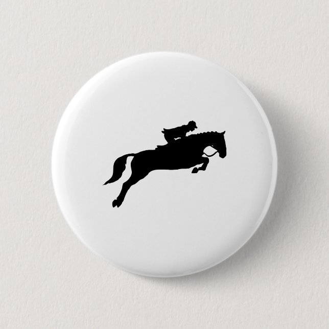 Jumping Galloping Running Pferd Button (Vorderseite)