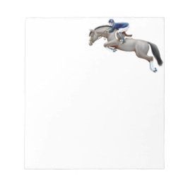 Jumping Horse Gray Note Pad anzeigen Notizblock