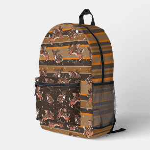 Jumping Jackalope Weihnachts Wrapping Papa Bedruckter Rucksack