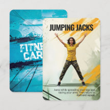 Jumping Jacks Fitness Card mit Blue Backing