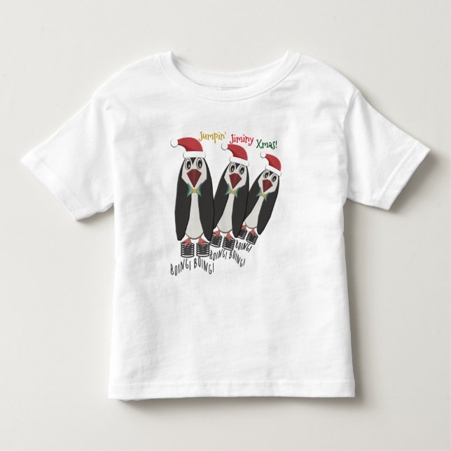 Jumping Jiminy Christmas - Kid Size - Funny Pingui Kleinkind T-shirt (Vorderseite)