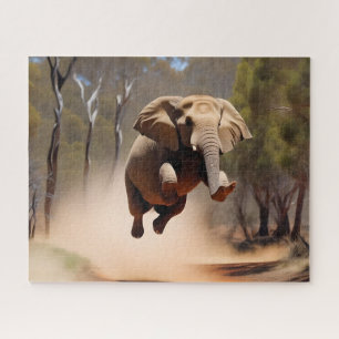 "Jumping Joy: The Animated Elephants' Leap"