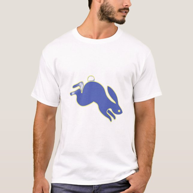 Jumping Lila Rabbit T-Shirt (Vorderseite)