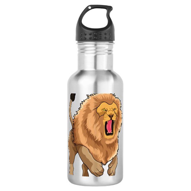 Jumping Lion Edelstahlflasche (Vorderseite)