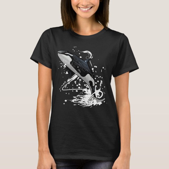 Jumping Orca Killer Whale T-Shirt (Vorderseite)