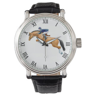 Jumping Pferd Reitschau anzeigen Armbanduhr