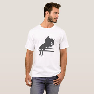 Jumping Pferd Silhouette - Wählen Sie Hintergrund T-Shirt
