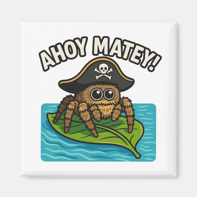 Jumping Pirate Spider Adventure Captain Webbeard Magnet (Vorne)