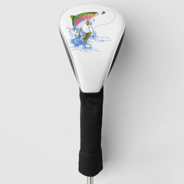 Jumping Rainbow Trout Golf Headcover (Vorderseite)