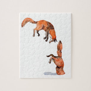 Jumping Red Fox