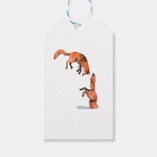 Jumping Red Fox Geschenkanhänger