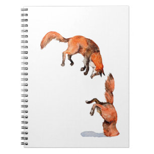 Jumping Red Fox Notizblock