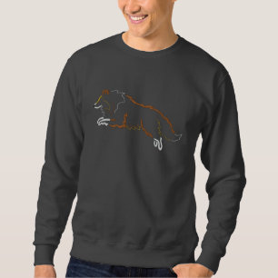 Jumping Sheltie besticktes Sweatshirt
