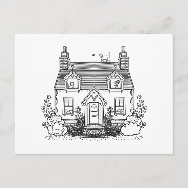 Jun-Haus Feiertagspostkarte (Vorderseite)