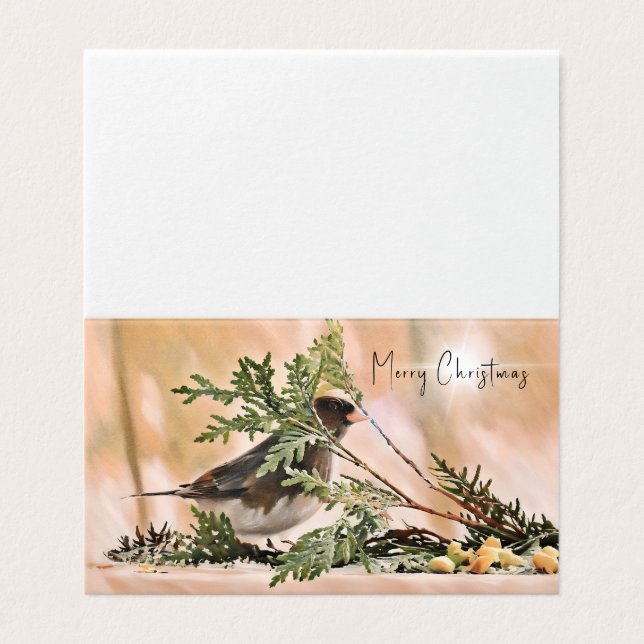 Junco d'hiver - Je vous souhaite bonheur et joie (Outside Unfolded)